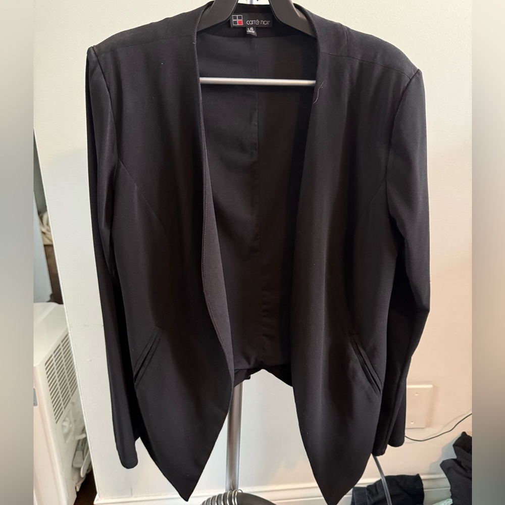 Black Collarless Blazer